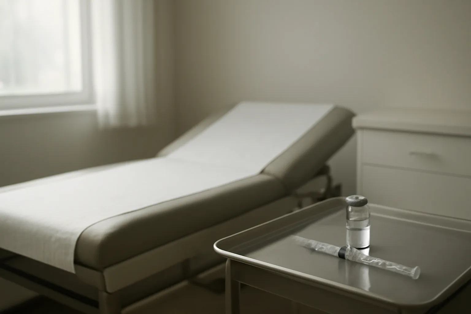 Clinical exam room setting related to enclomiphene use and fertility discussions