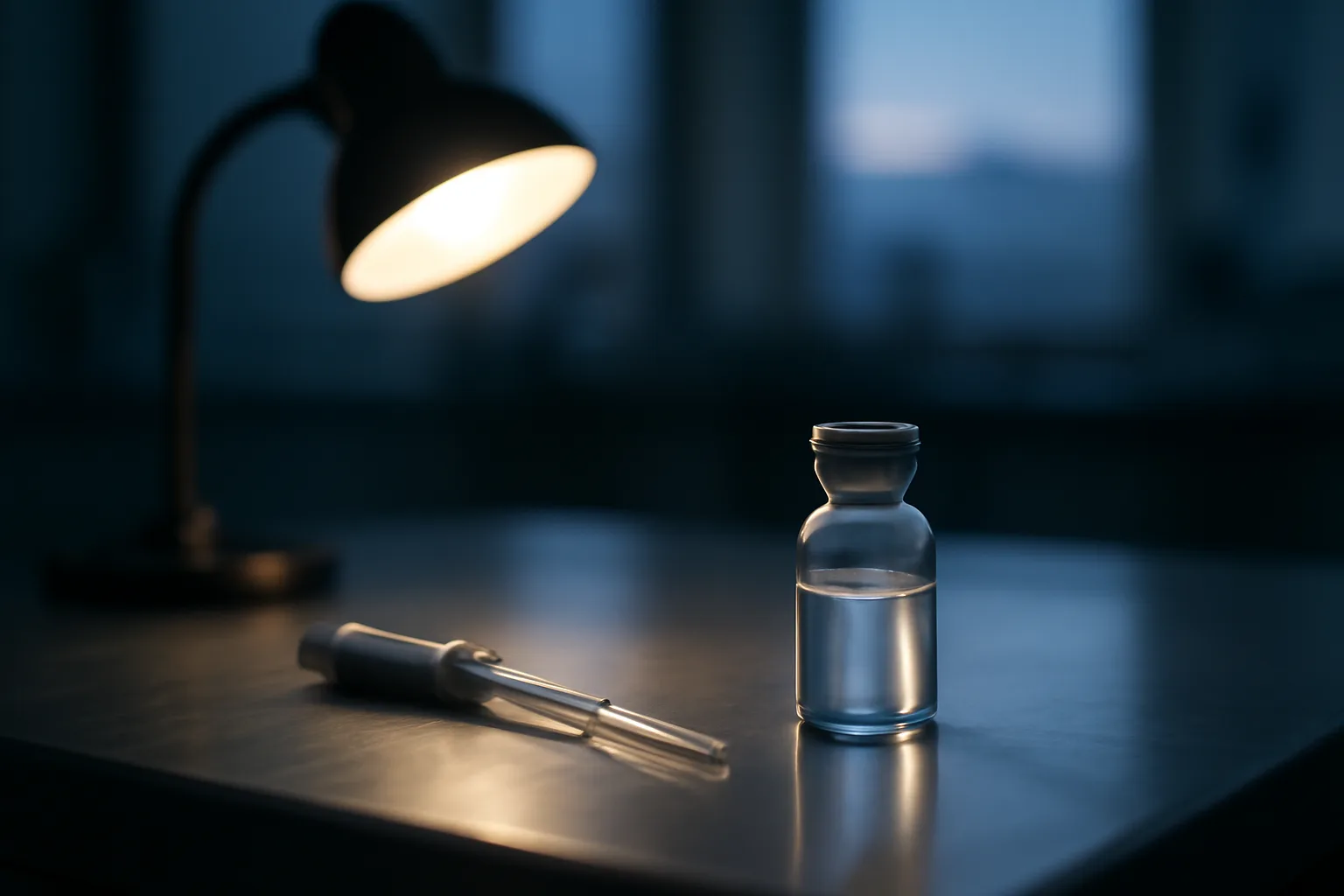Glass vial and pipette on a lab bench, evoking certificate of analysis testing